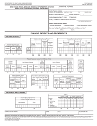 Form CMS-2744A End Stage Renal Disease Medical Information System Esrd Facility Survey (Dialysis Units Only)