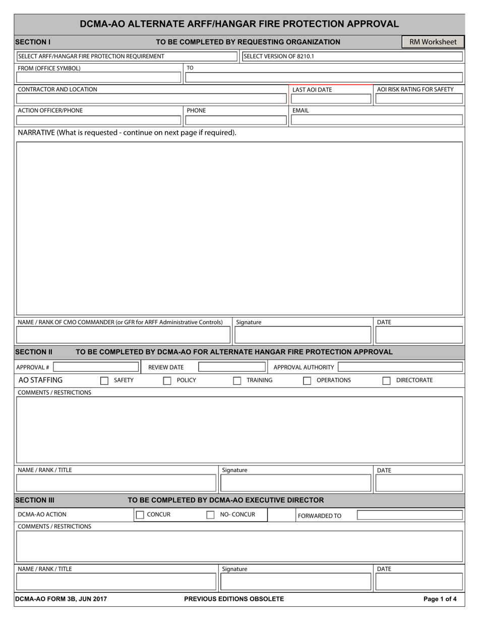 Dcma-ao Form 3b - Fill Out, Sign Online And Download Fillable Pdf 