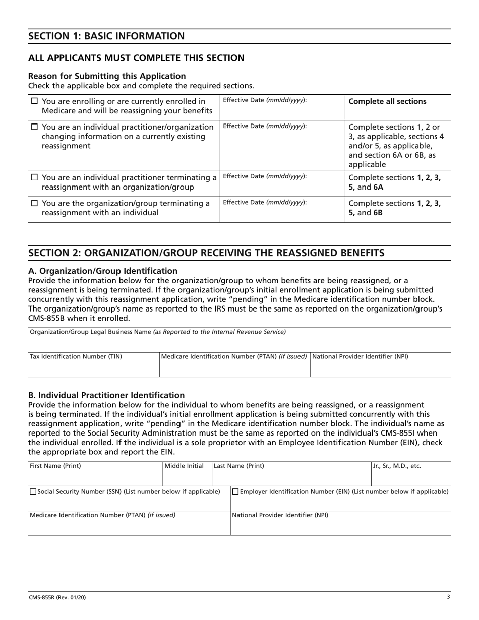 Form CMS-855R Medicare Enrollment Application, Page 4