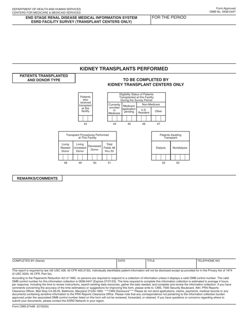 Form CMS-2744B  Printable Pdf