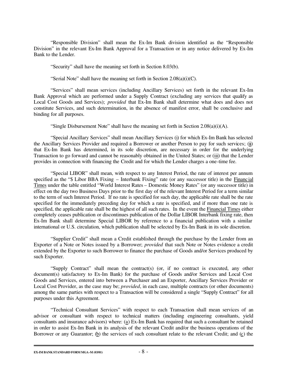 Form MGA-M Master Guarantee Agreement (Medium Term Credits - Electronic Compliance Program), Page 14