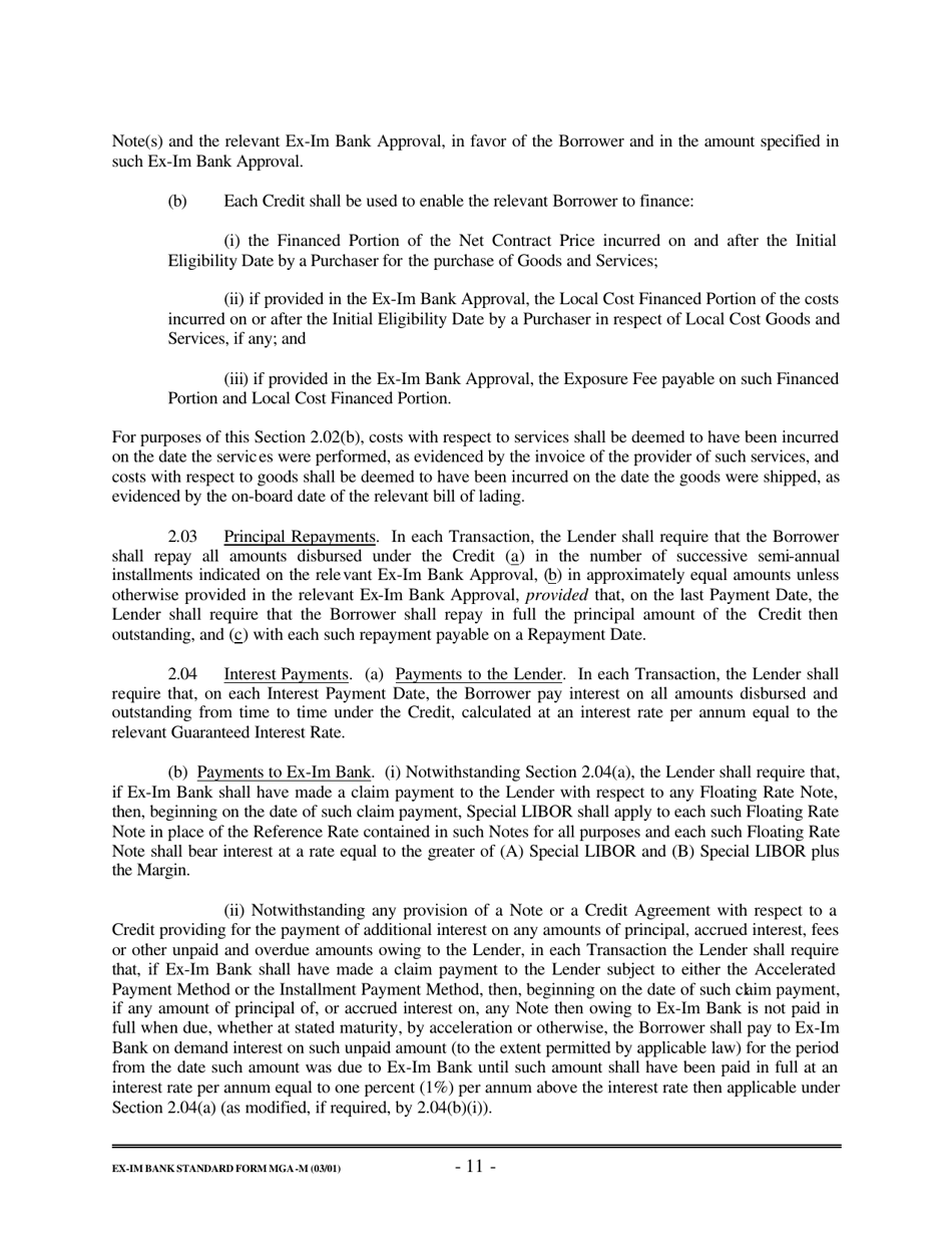 Form MGA-M Master Guarantee Agreement (Medium Term Credits - Electronic Compliance Program), Page 17