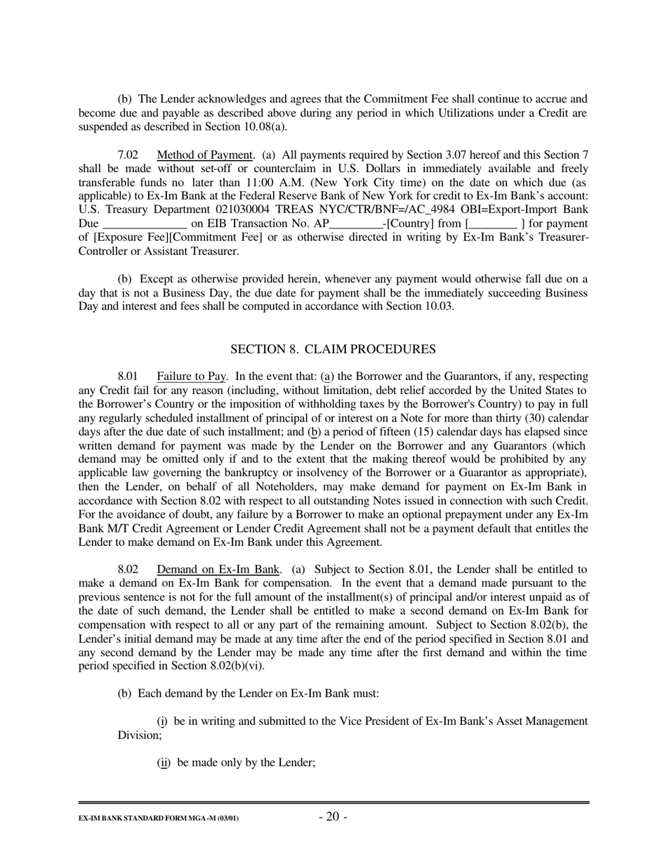 Form MGA-M Master Guarantee Agreement (Medium Term Credits - Electronic Compliance Program), Page 26