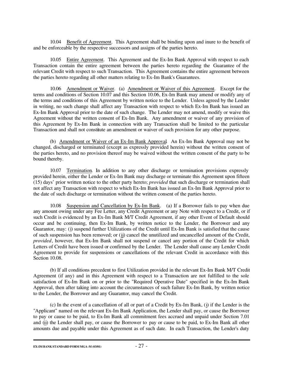 Form MGA-M Master Guarantee Agreement (Medium Term Credits - Electronic Compliance Program), Page 33