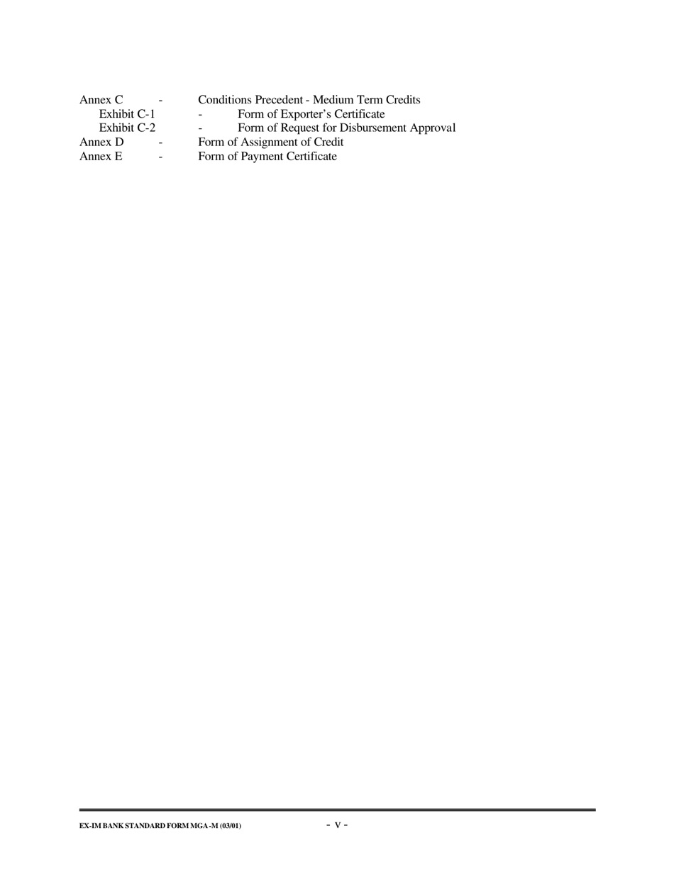 Form MGA-M Master Guarantee Agreement (Medium Term Credits - Electronic Compliance Program), Page 6