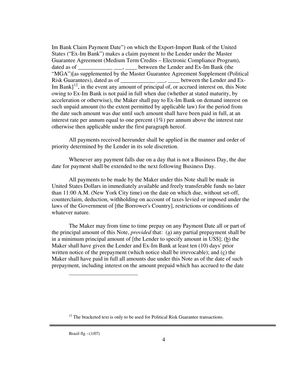 Form of Brazil Floating Rate Global Note, Page 4