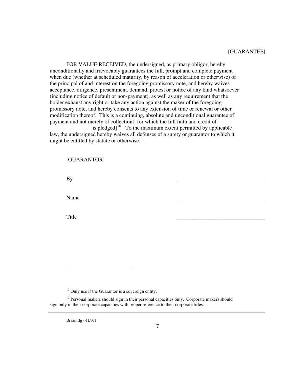 Form of Brazil Floating Rate Global Note, Page 7