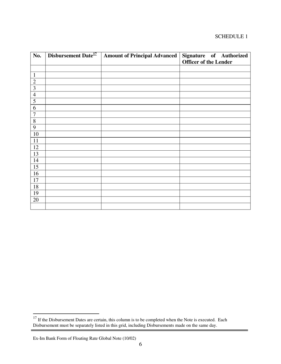 Form of Floating Rate Global Note, Page 6