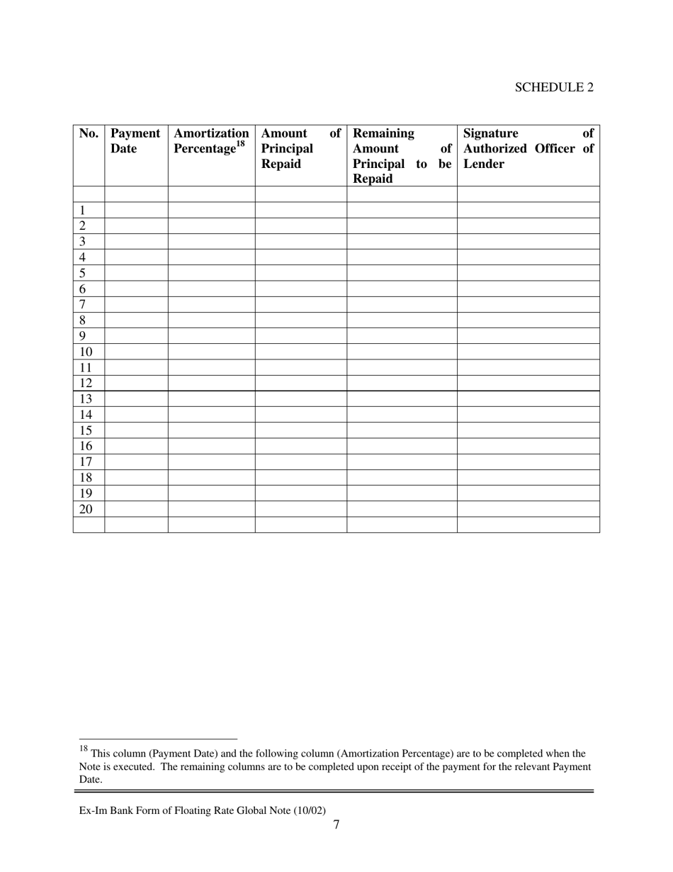 Form of Floating Rate Global Note, Page 7