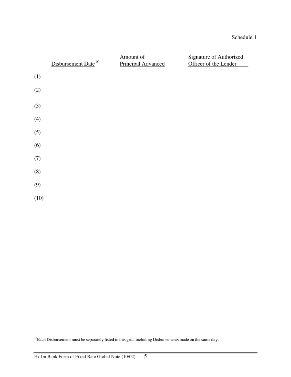 Form of Fixed Rate Global Note, Page 5