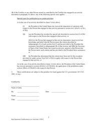 Iran Sanctions Activities Certification, Page 3