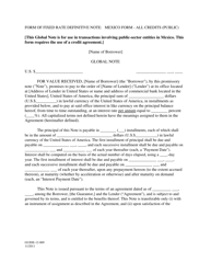 Form GUIDE-12-009 &quot;Mexican Promissory Note Fixed Rate Definitive - All Credits (Public)&quot;