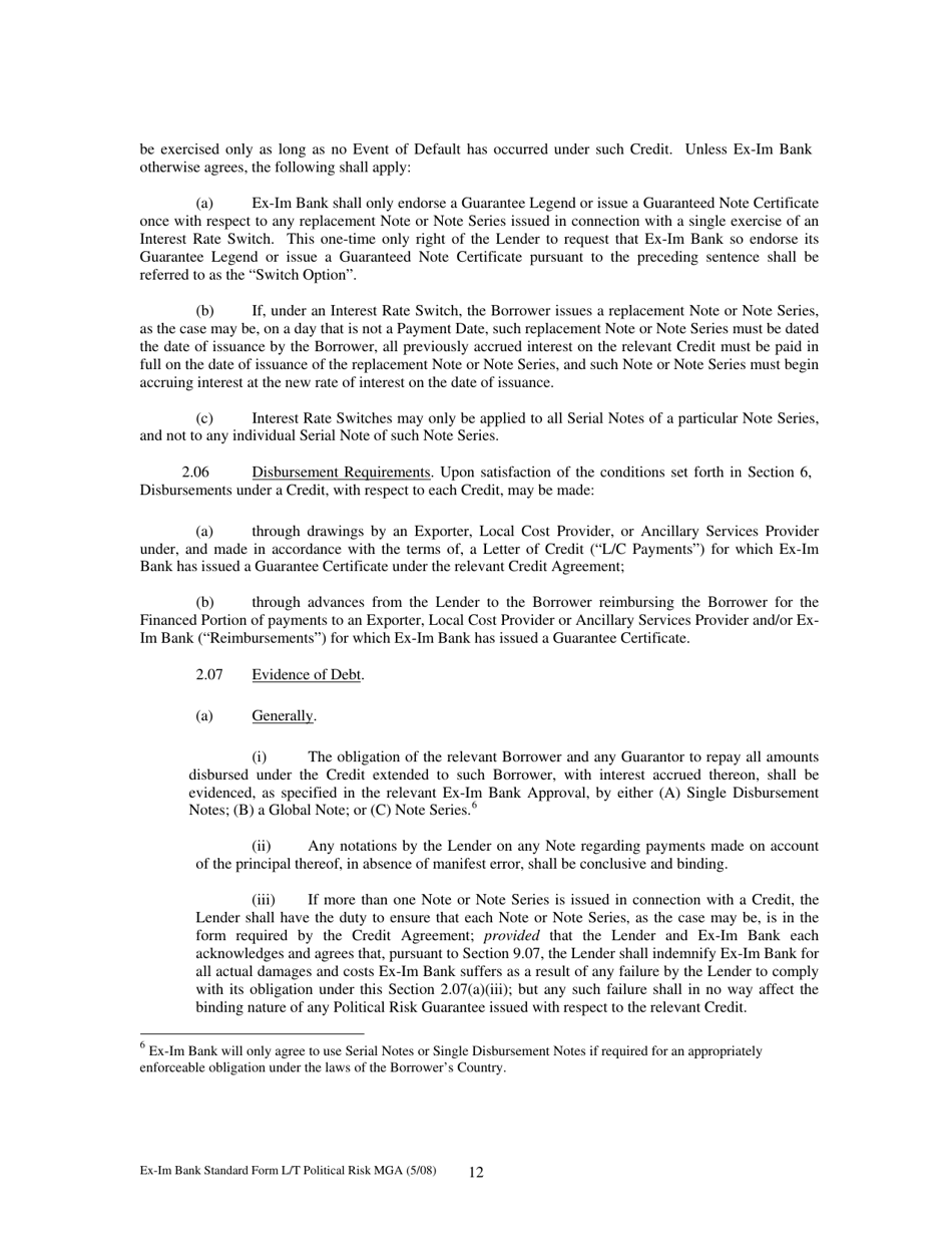 Form MGA-LP Master Guarantee Agreement (Long Term Political Risk Guarantees), Page 17