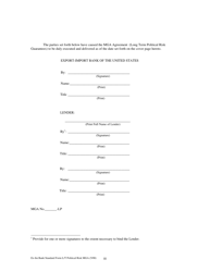 Form MGA-LP Master Guarantee Agreement (Long Term Political Risk Guarantees), Page 3