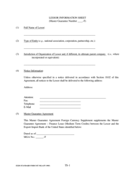 Form MGA-FF Master Guarantee Agreement - Finance Lease Foreign Currency Supplement (Medium Term Credits - Electronic Compliance Program), Page 2