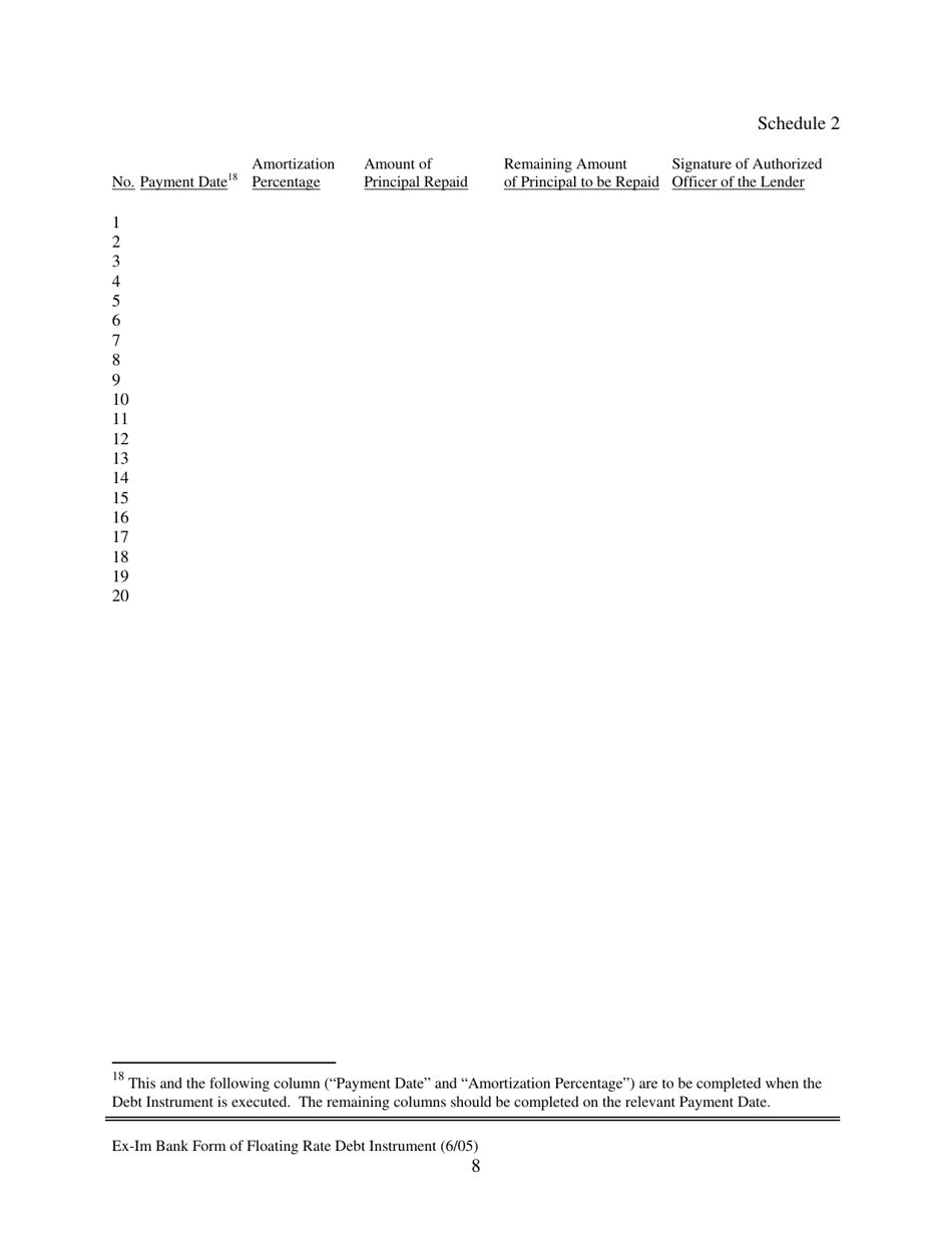 Form of Floating Rate Debt Instrument, Page 8