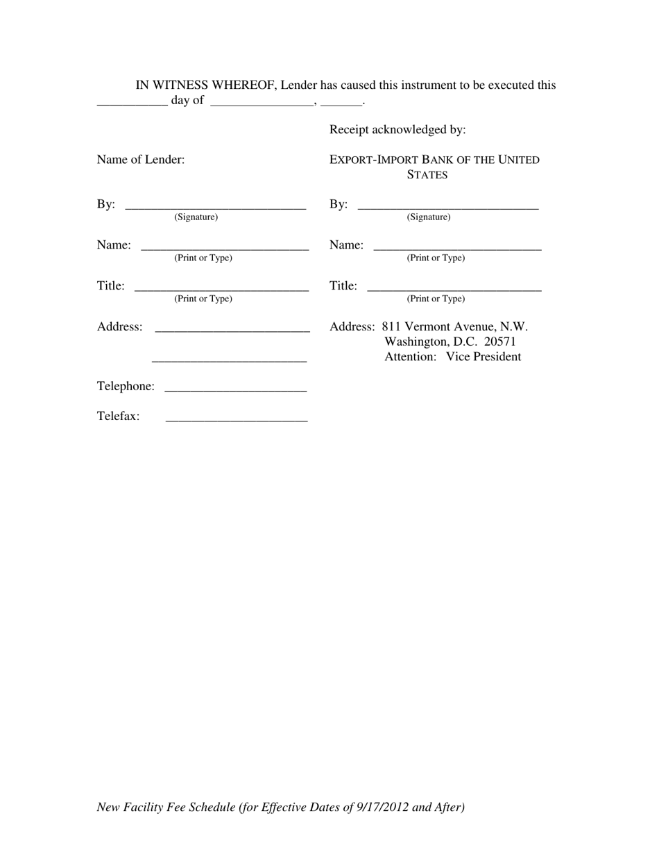 Form EBD-W-16H Schedule A Schedule to the Loan Authorization Notice for Loan Facility Effective Dates of 9 / 17 / 12 and After, Page 5