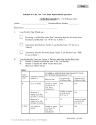 Document preview: Form EBD-W-23E Schedule A Schedule to the Fast Track Loan Authorization Agreement for Loan Facility Effective Dates of 9/17/12 and After