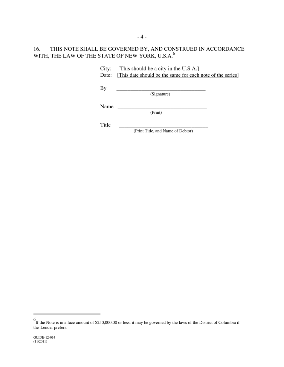 Form GUIDE-12-014 Form of Fixed Rate Serial Note: Venezuela Form - All Credits, Page 4