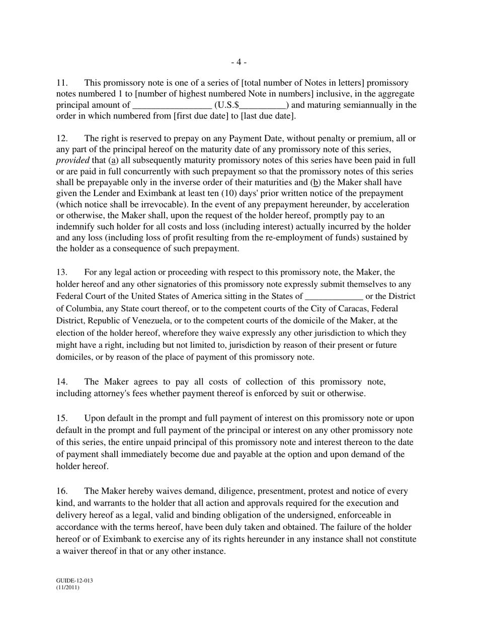 Form GUIDE-12-013 Form of Floating Rate Serial Note: Venezuela Form - All Credits, Page 4