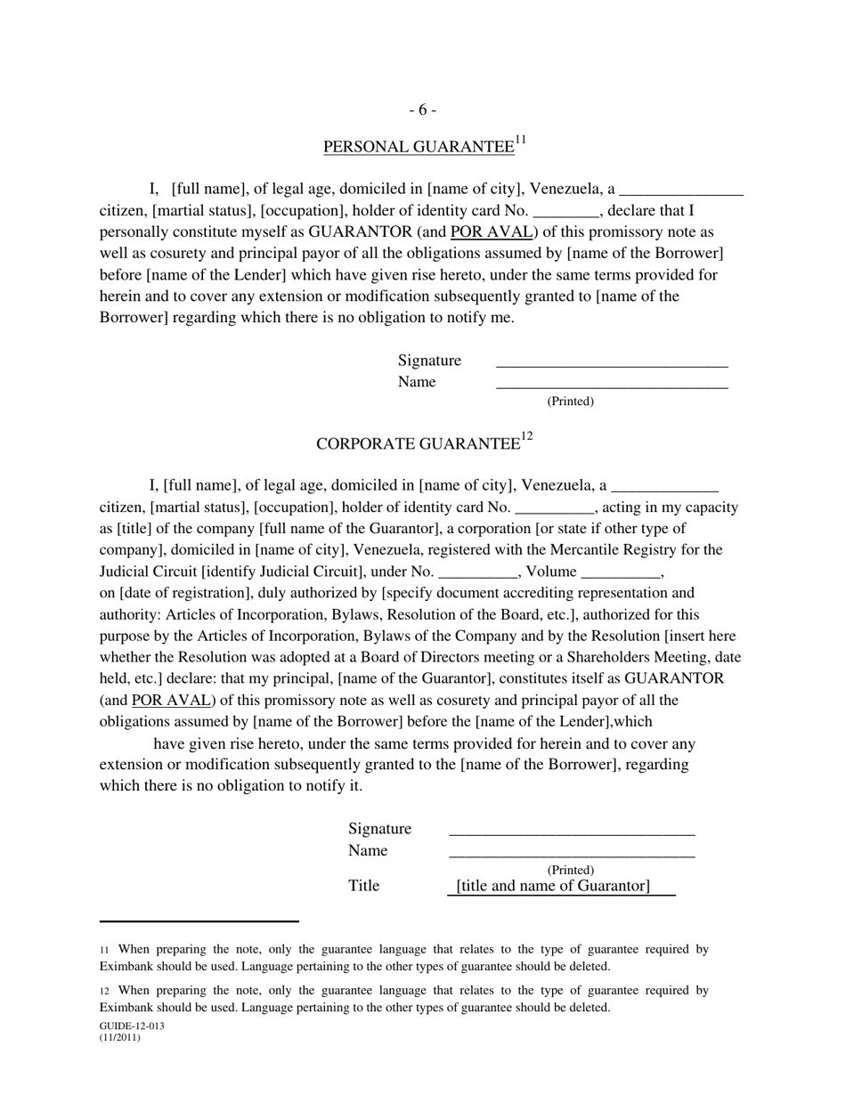 Form GUIDE-12-013 Form of Floating Rate Serial Note: Venezuela Form - All Credits, Page 6