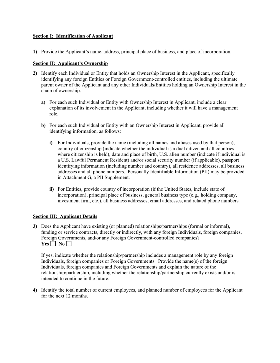 Standard Questions for an International Section 214 Authorization ...