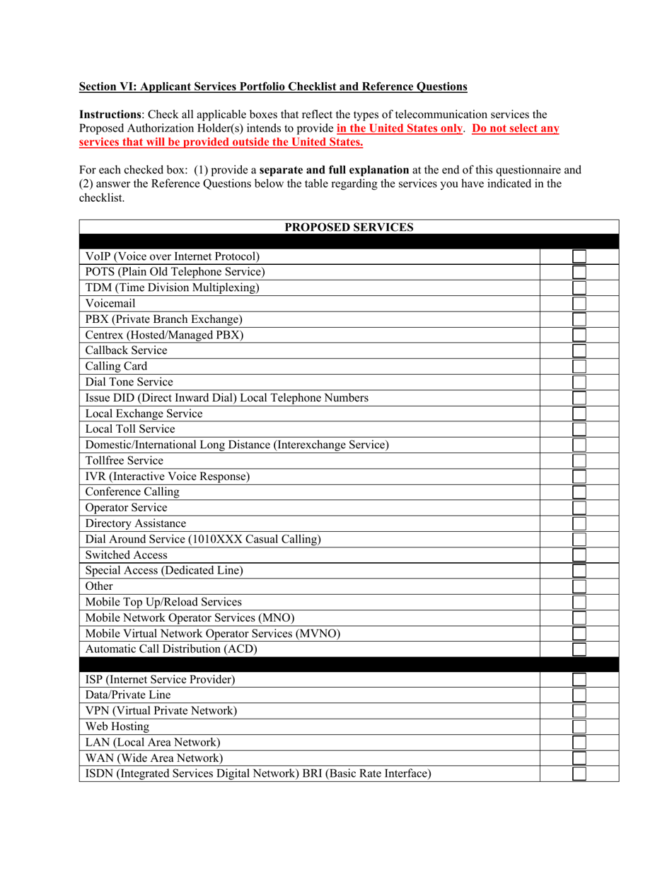 Attachment B Standard Questions for an Application for an Assignment or Transfer of Control of an International Section 214 Authorization, Page 12