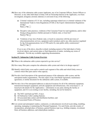 Attachment C Standard Questions for Submarine Cable Landing License Application, Page 8