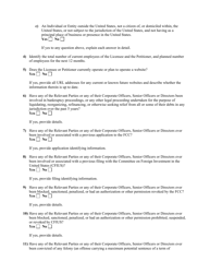 Attachment F Standard Questions for Section 310(B) Petition for Declaratory Ruling Involving a Common Carrier Wireless or Common Carrier Earth Station Licensee, Page 5