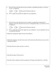 FLRA Form 203 Union Response to Agency Statement of Position on Petition for Review of Negotiability Issues for Use With Disapproved Provisions, Page 4