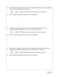 FLRA Form 205 Agency Reply to Union Response on Petition for Review of Negotiability Issues for Use With Disapproved Provisions, Page 3
