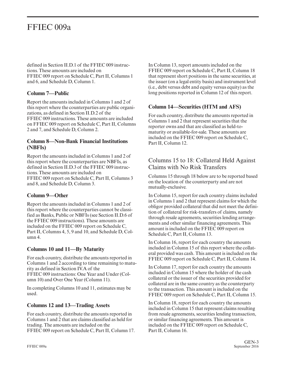Instructions for Form FFIEC009A Country Exposure Information Report, Page 5