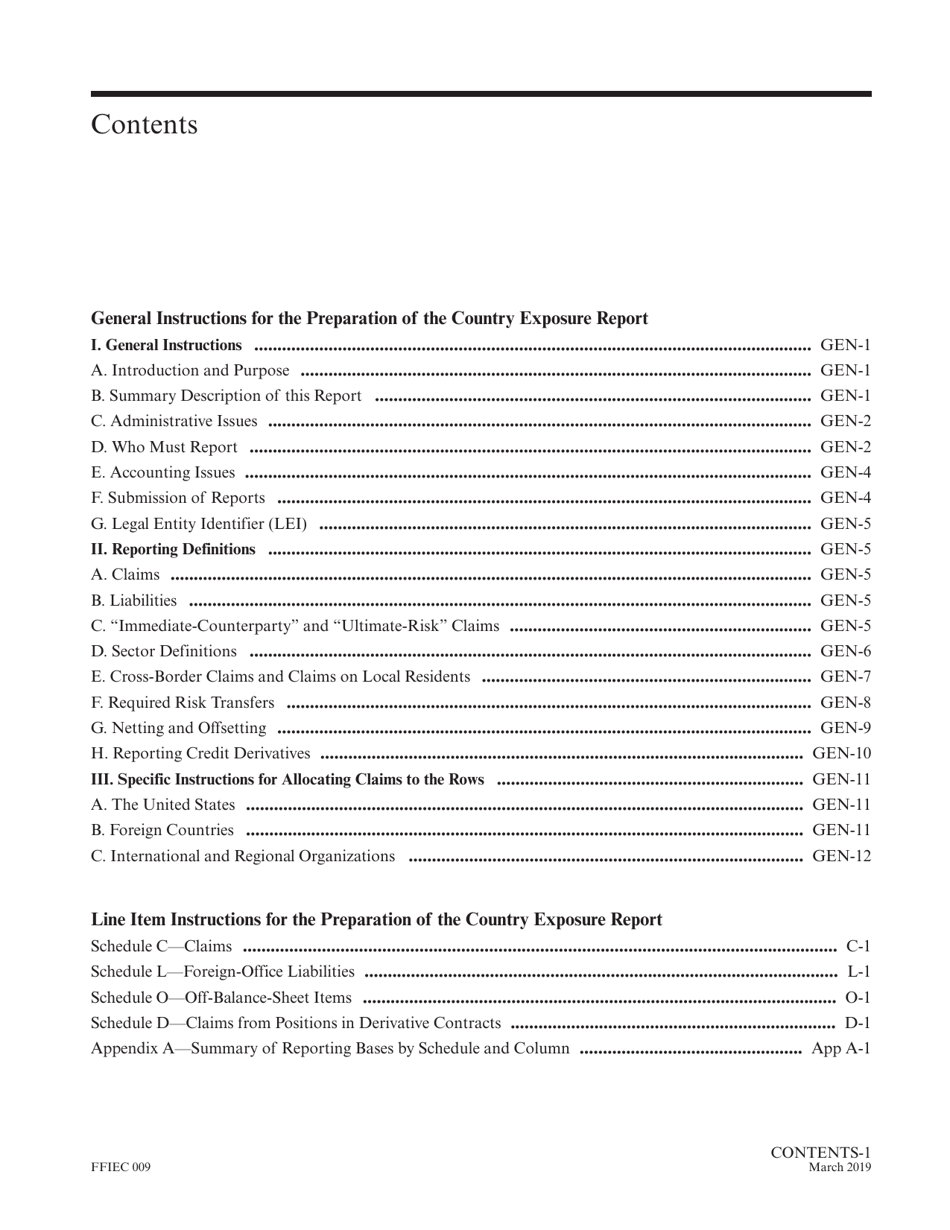 Instructions for Form FFIEC009 Country Exposure Report, Page 3