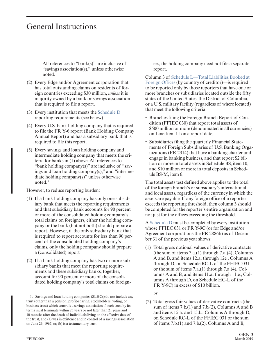 Instructions for Form FFIEC009 Country Exposure Report, Page 7