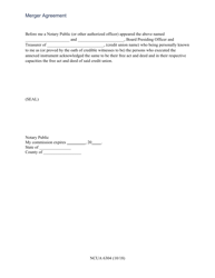NCUA Form 6304 Merger Agreement, Page 2