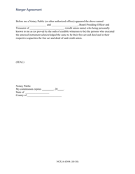 NCUA Form 6304 Merger Agreement, Page 3