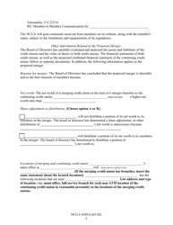 NCUA Form 6305A Notice of Meeting of the Members of Credit Union, Page 2
