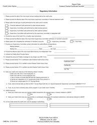 NCUA Profile Form 4501A Credit Union Profile Form, Page 10