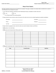 NCUA Profile Form 4501A Credit Union Profile Form, Page 14