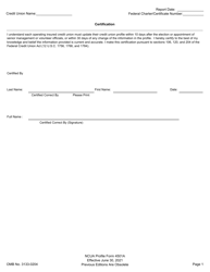 NCUA Profile Form 4501A Credit Union Profile Form, Page 3