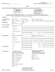 NCUA Profile Form 4501A Credit Union Profile Form, Page 7