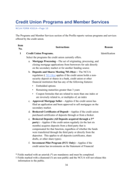 Instructions for NCUA Profile Form 4501A Credit Union Profile Form, Page 36