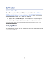 Instructions for NCUA Profile Form 4501A Credit Union Profile Form, Page 4