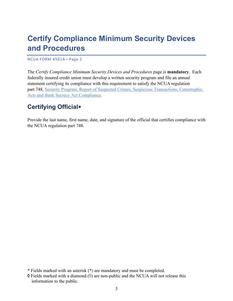Instructions for NCUA Profile Form 4501A Credit Union Profile Form, Page 5