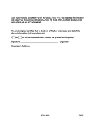 NCUA Form 4000 Conversion of State Charter to Federal Charter - Federal Credit Union Investigation Report, Page 5
