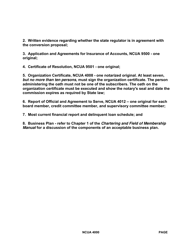 NCUA Form 4000 Conversion of State Charter to Federal Charter - Federal Credit Union Investigation Report, Page 7