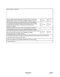 NCUA Form 4012 Report of Official and Agreement to Serve, Page 2