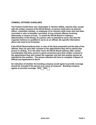 NCUA Form 4012 Report of Official and Agreement to Serve, Page 5