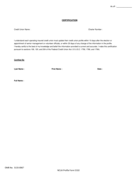NCUA Profile Form 5310 Corporate Non-financial Profile Form, Page 2