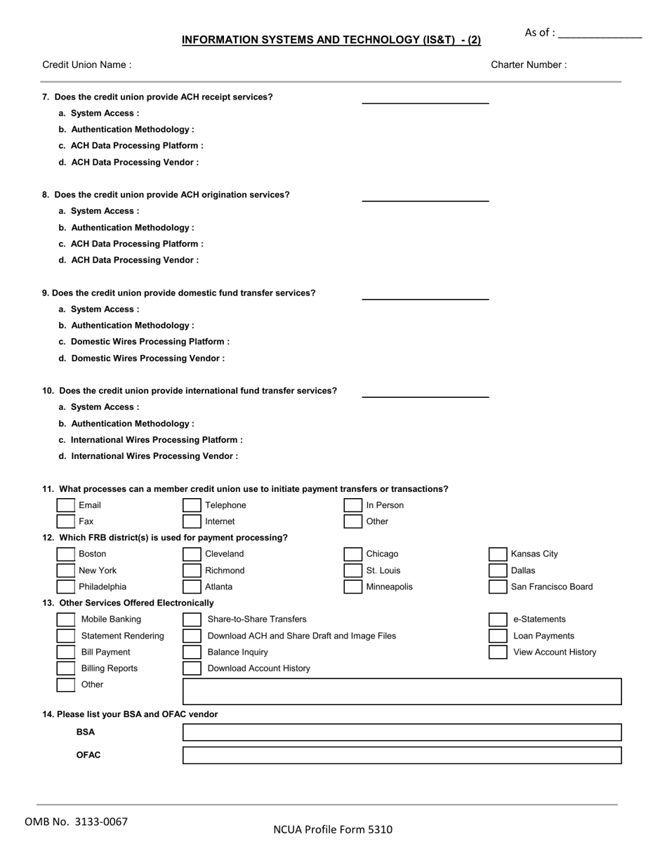 Ncua Profile Form 5310 Fill Out Sign Online And Download Fillable Pdf Templateroller 0083